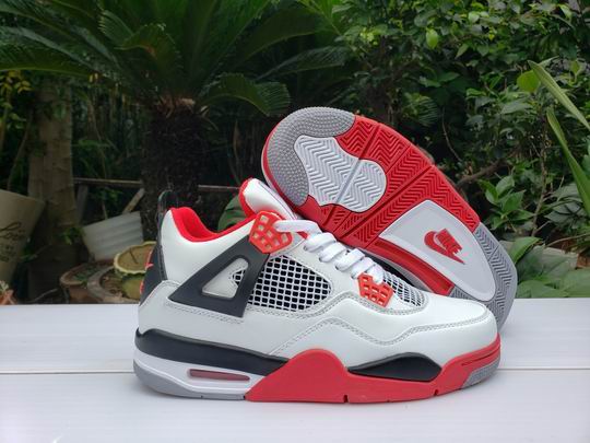 (image for) Nike Air Jordan 4 White Black Red Grey Men's Shoes-30